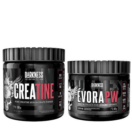 Promopack Creatina Pura 300g Darkness + Évora Pw 150g Limão